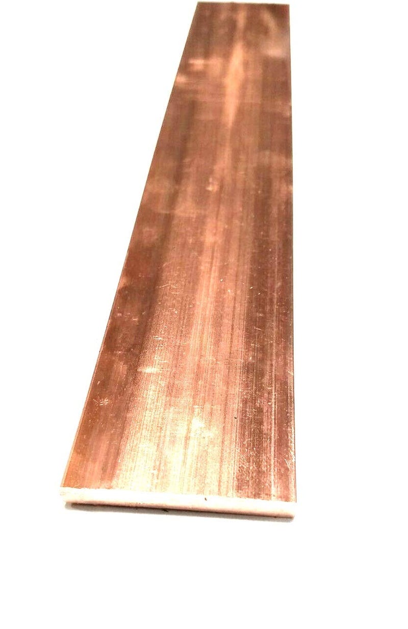 AC/DC Wire and Supply Copper 110 Flat Bar 1/4" x 1" x 36"-Long ->.25" x 1" Copper Bus Bar - Hobby Craft Art Industrial